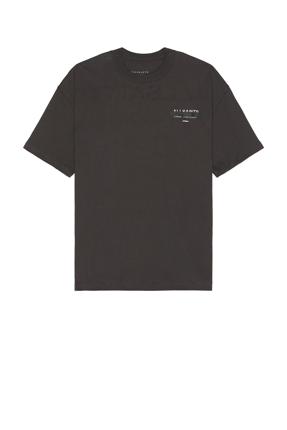 AllSaints Redact Logo Tee Washed Black