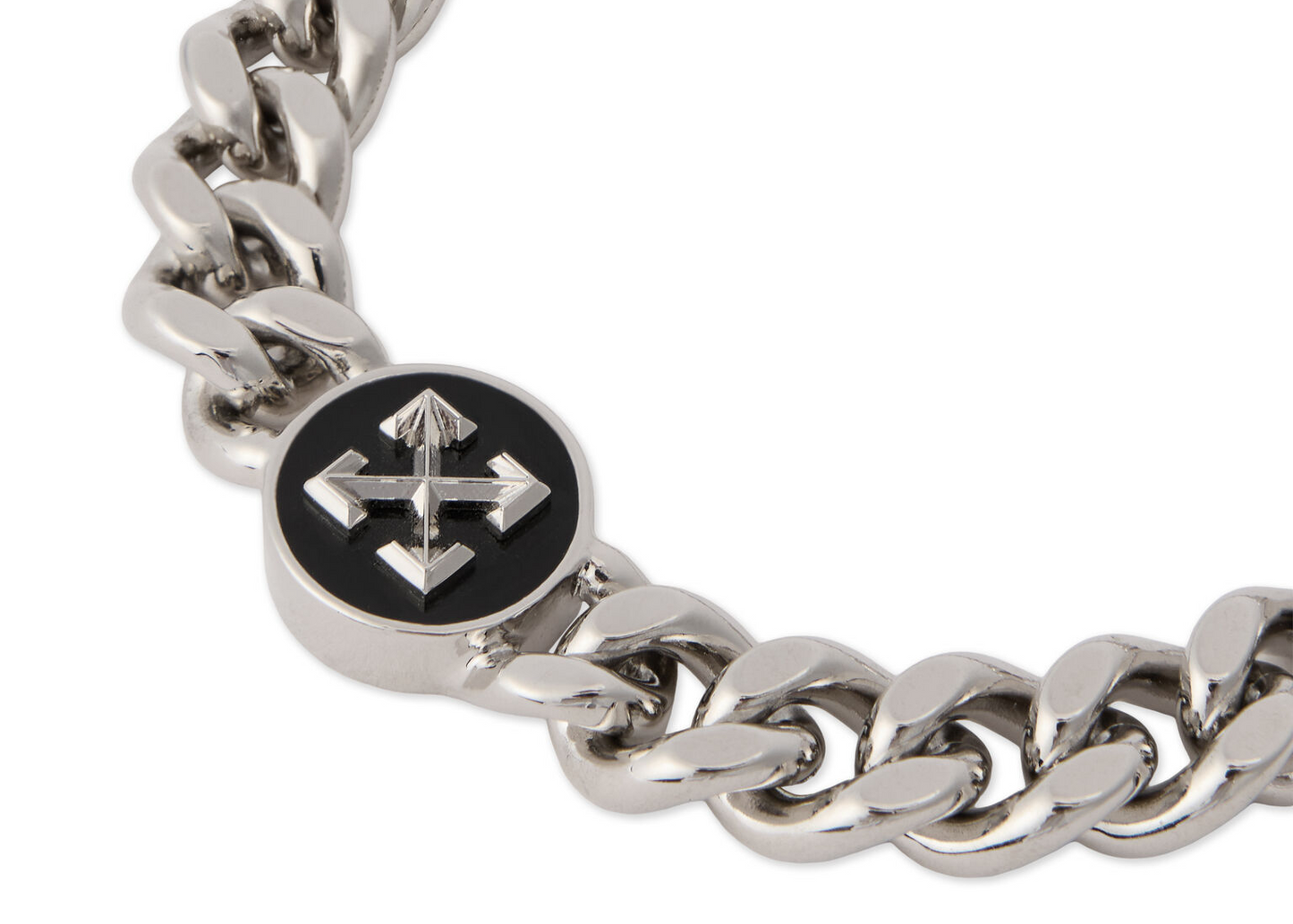 Off-White Round Arrow Chain Bracelet