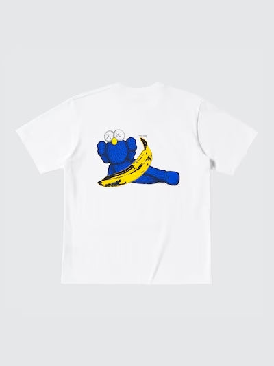 Kaws x UNIQLO Warhol White Blue Tee