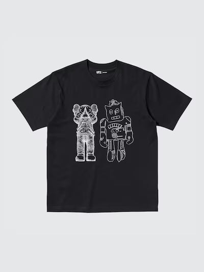 Kaws x UNIQLO Warhol Black Tee