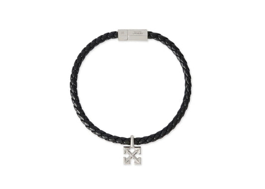 Off-White Arrow Leather Bracelet Black